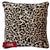 Serene Square Feather Cushion - Leopard Chenille w Black Velvet