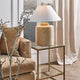 Cocktail Glass Square Side Table - Antique Gold