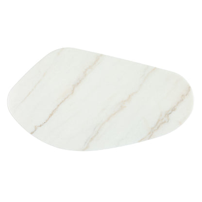 Solstice Ivory Cloud Marble Coffee Table - Large Oak