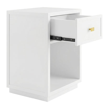 Logan Bedside Table - Petite White