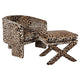 Kylie Arm Chair - Leopard Chenille