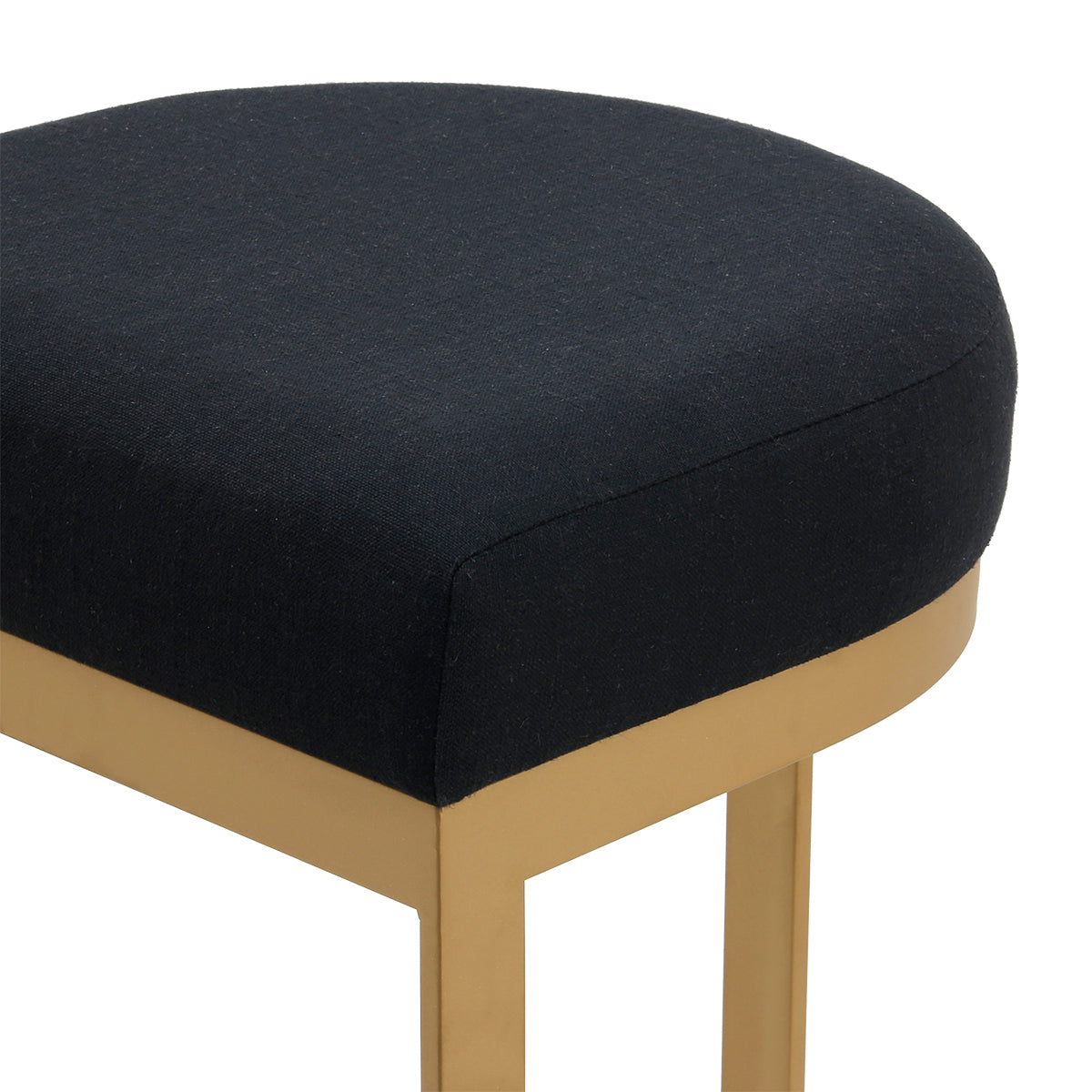 Remy Gold Bar Stool - Black Linen