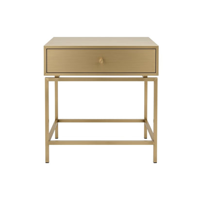 Bonte 55x60cm Bedside Table - Antique Gold - OUTLET NSW