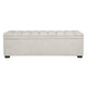 Soho Storage Bench Ottoman - Off White Linen