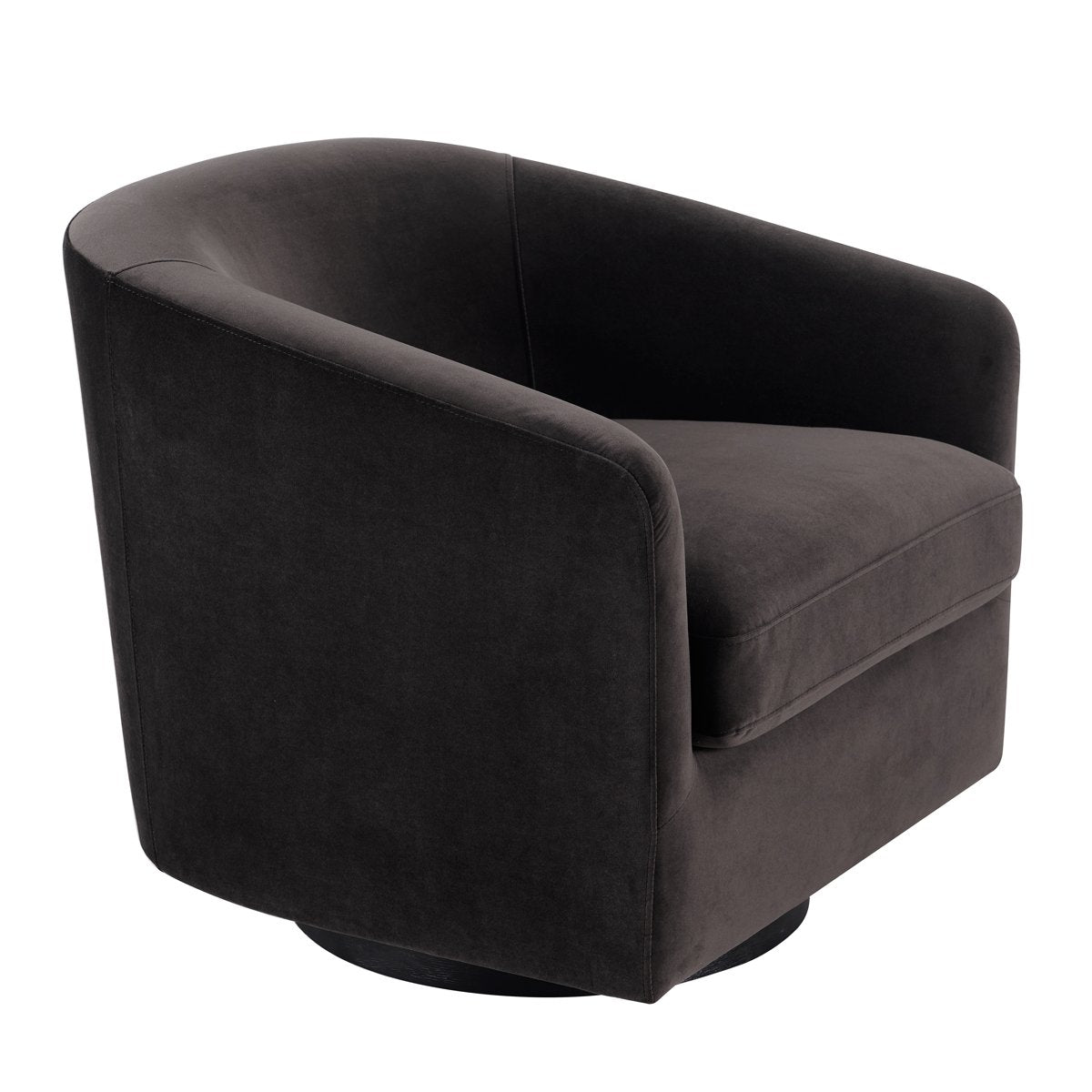 Bellevue Swivel Arm Chair - Slate Grey Velvet