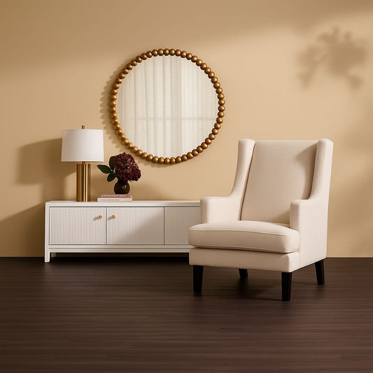 Gable Arm Chair - Pearl Chenille