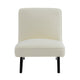 Martyn Slipper Chair - White Boucle