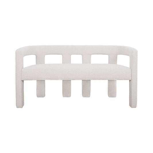 Lorenzo 2 Seater Sofa Bench - Ivory Boucle