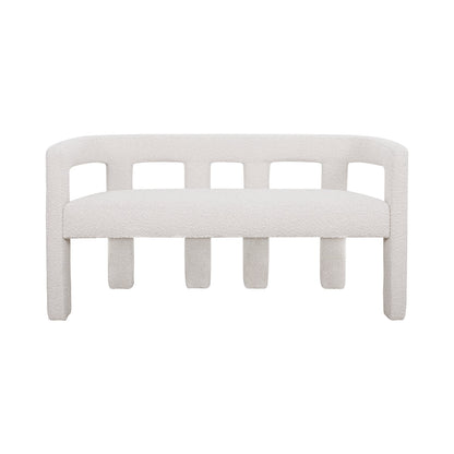 Lorenzo 2 Seater Sofa Bench - Ivory Boucle