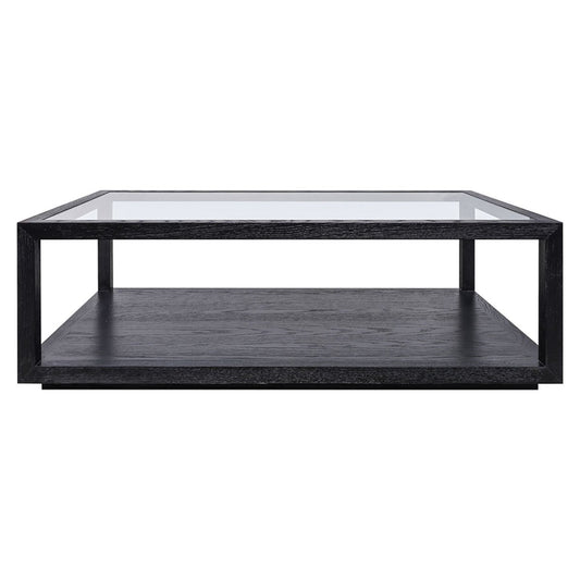 Sadie Oak Rectangle Coffee Table - Black