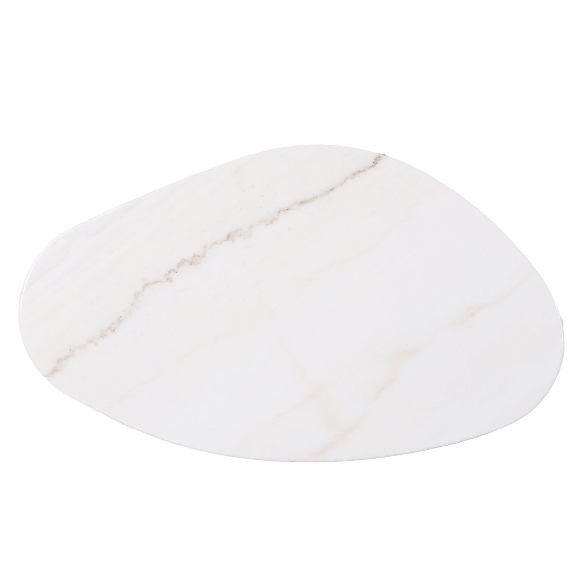 Solstice Ivory Cloud Marble Coffee Table - Small Oak