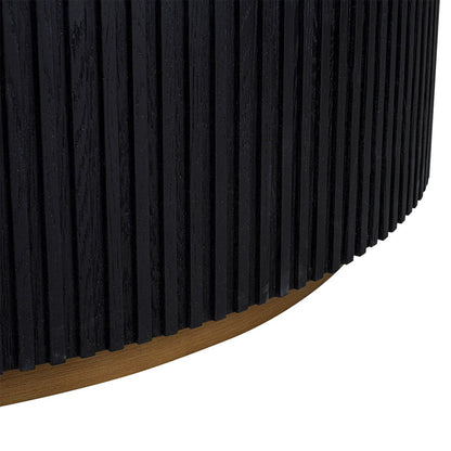 Mason Round Coffee Table - Large Black