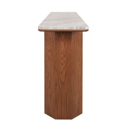 Barlow 160cm Marble Console Table - Walnut