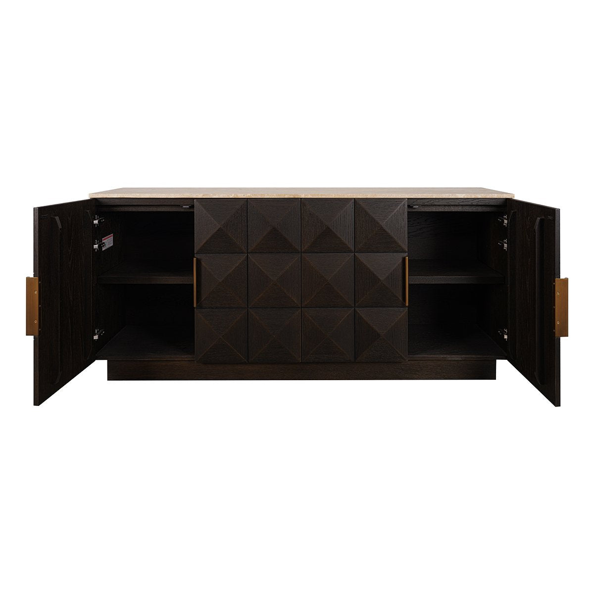 Benedict Smoked Oak Buffet - Travertine
