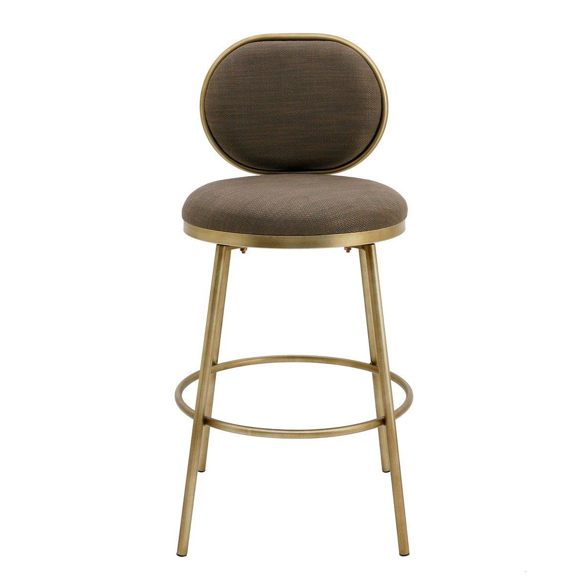 Eliza Swivel Kitchen Stool - Chocolate Linen
