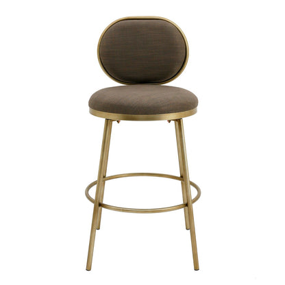 Eliza Swivel Kitchen Stool - Chocolate Linen