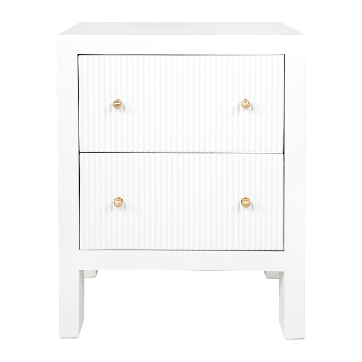 Ariana 50x65cm Bedside Table - White