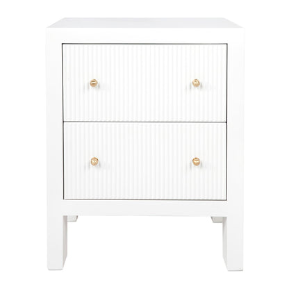 Ariana 50x65cm Bedside Table - White