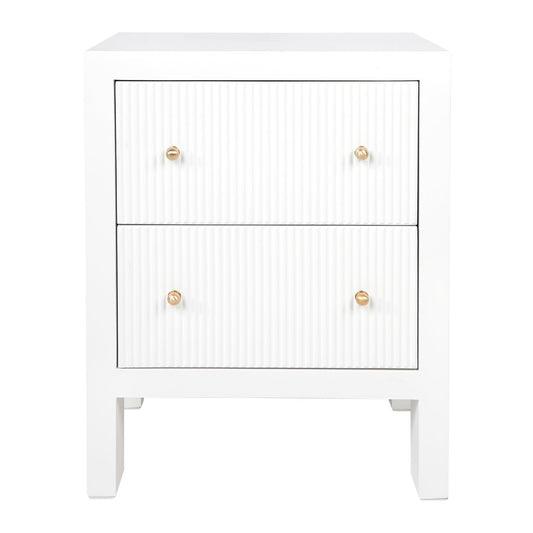 Ariana 50x65cm Bedside Table - White