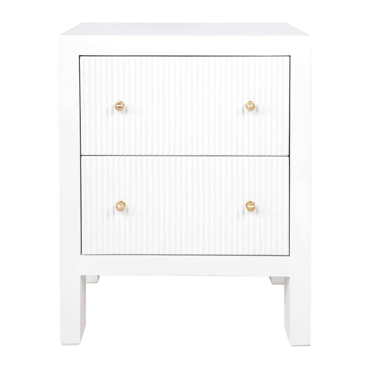 Ariana 50x65cm Bedside Table - White
