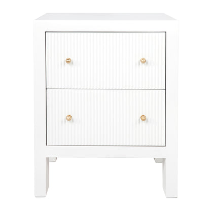 Ariana 50x65cm Bedside Table - White