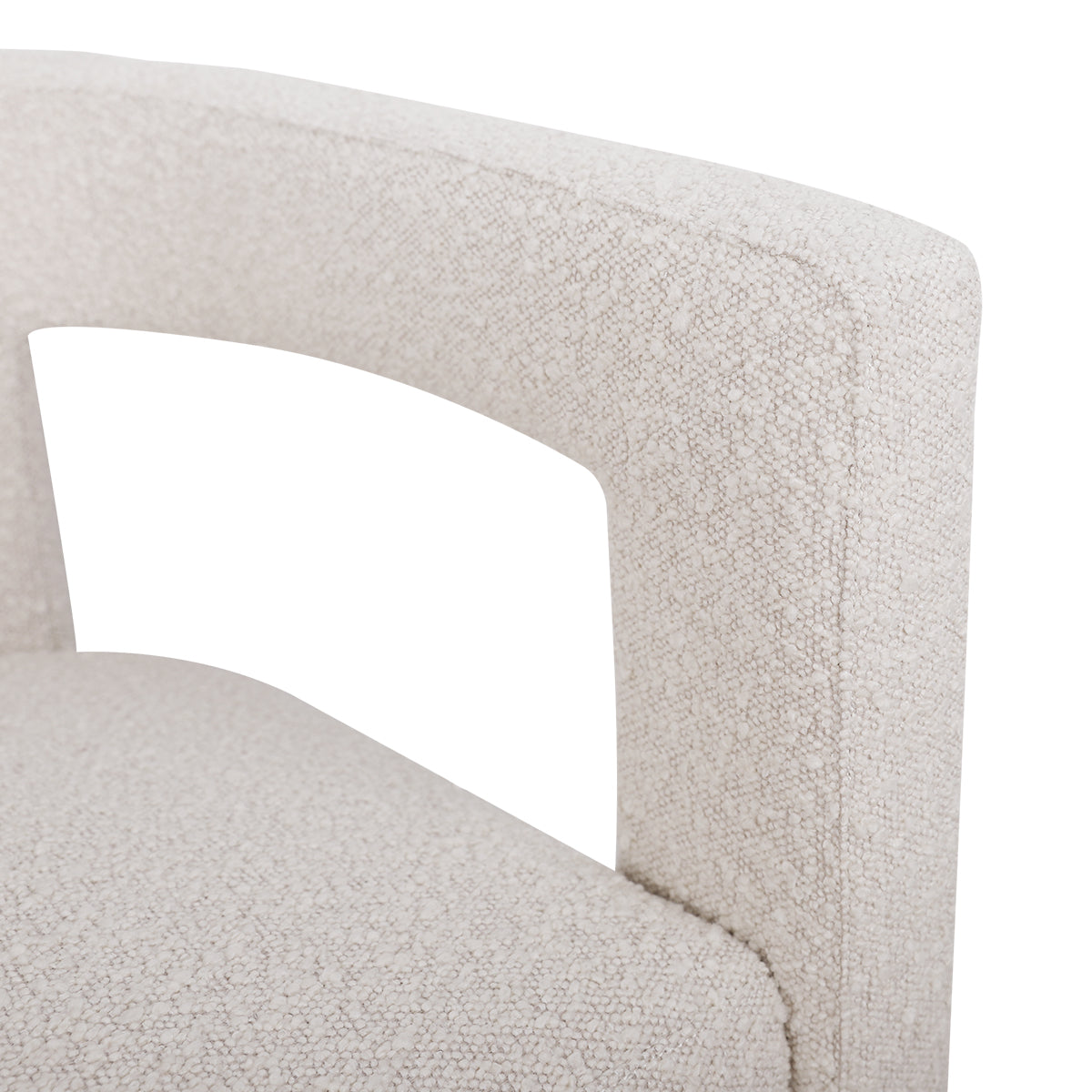 Lorenzo Arm Chair - Ivory Boucle