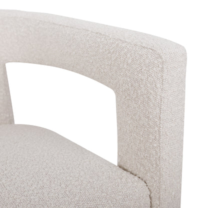 Lorenzo Arm Chair - Ivory Boucle