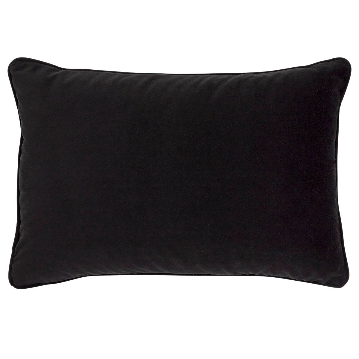 Serene Rectangle Feather Cushion - Leopard Chenille w Black Velvet - OUTLET NSW