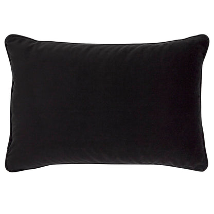 Serene Rectangle Feather Cushion - Leopard Chenille w Black Velvet - OUTLET NSW
