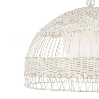 Fortaleza Rattan Pendant - Medium White
