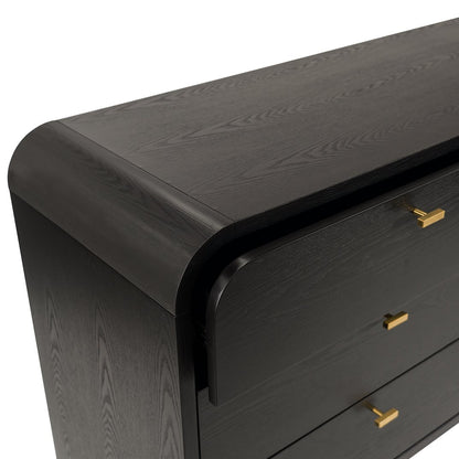 Chisholm 160cm 6 Drawer Chest - Black