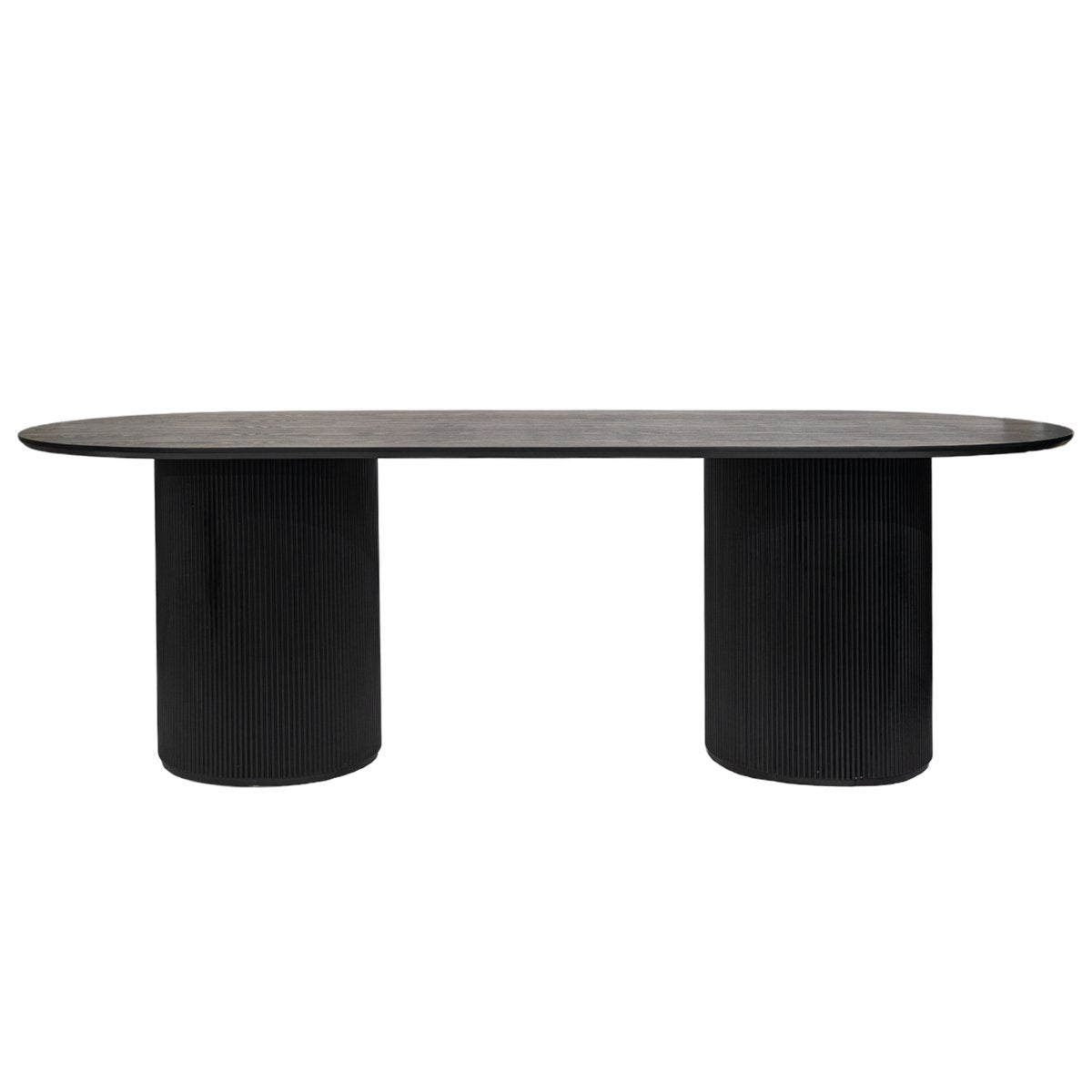 Arlo Oval Dining Table - 2.4m Black ** Offline pending re-order