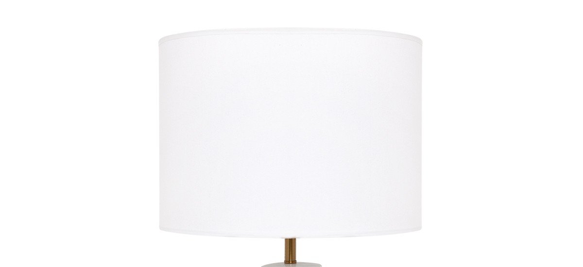 Camille Table Drum Shade - White