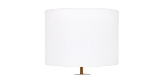 Camille Table Drum Shade - White