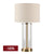 Left Bank Table Lamp - Brass w Natural Shade