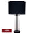 Left Bank Table Lamp - Black w Black Shade