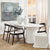 Astrid Ashwood Dining Chair Set of 2 - Black w White Linen