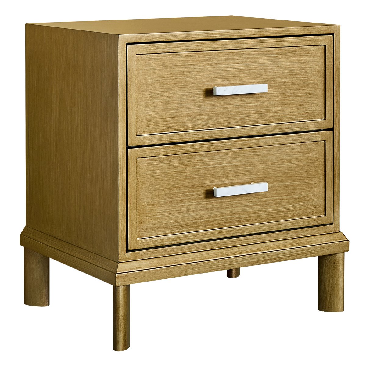 Jill Bedside Table - Antique Gold
