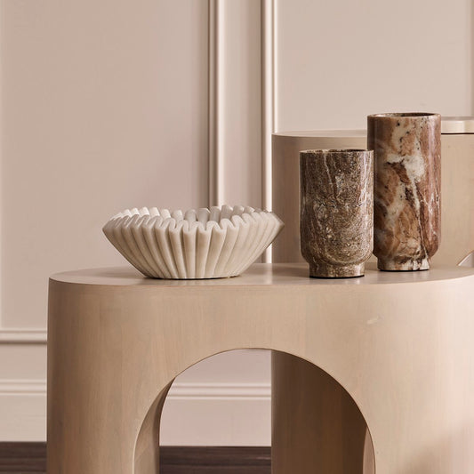 Aries Marble Vase - Small Natural
