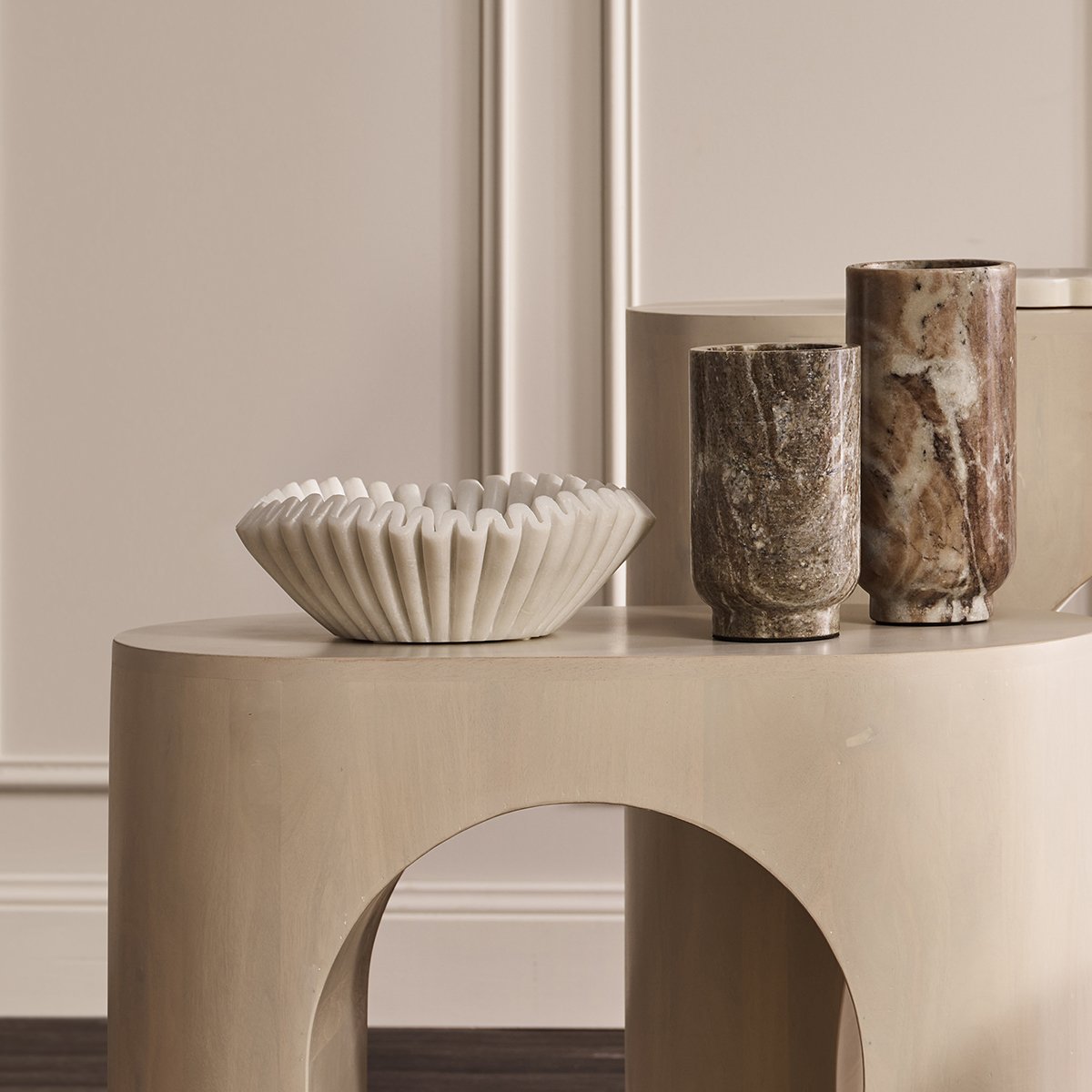 Aries Marble Vase - Large Natural