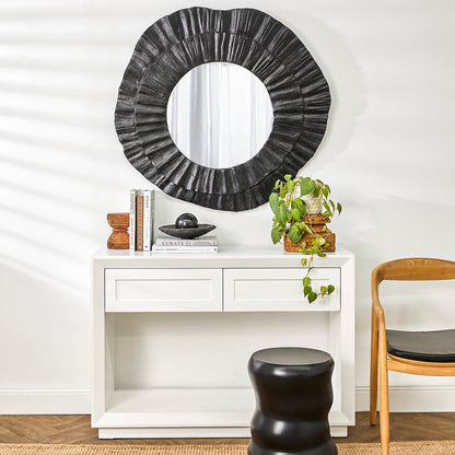Corfu 108x102cm Wall Mirror - Black