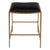 Kai Gold Kitchen Stool - Black Vegan Leather