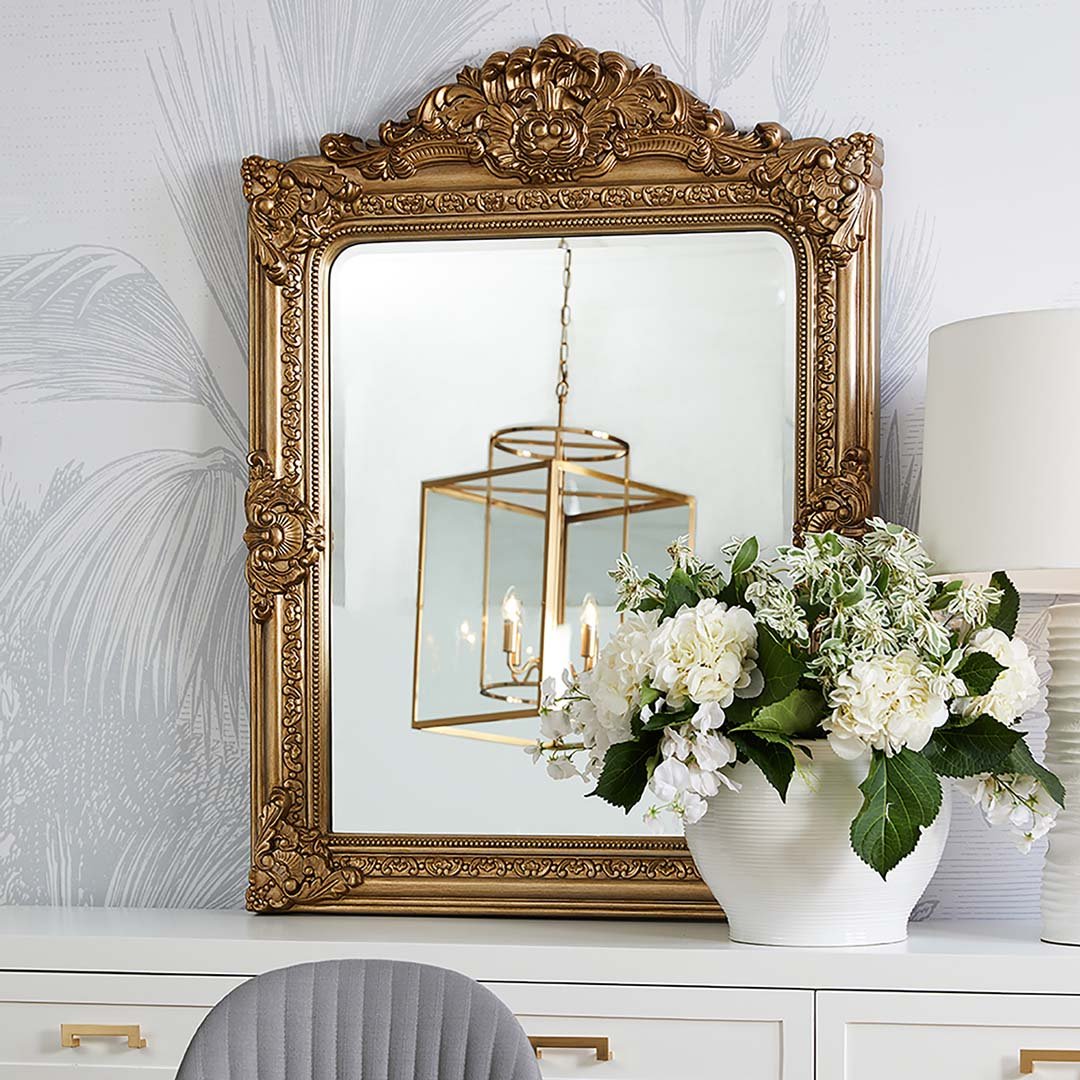 Elizabeth 90.5x120.5cm Wall Mirror - Antique Gold