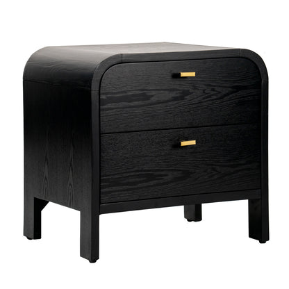 Chisholm 60x60cm Bedside Table - Black