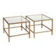 Cocktail Glass Nesting Coffee Table - Antique Gold