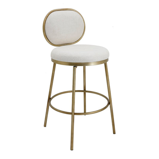 Eliza Swivel Kitchen Stool - Natural Linen