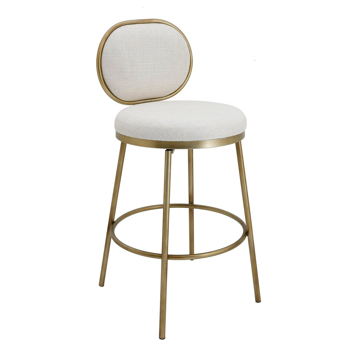 Eliza Swivel Kitchen Stool - Natural Linen