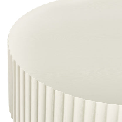 Avery Oval Coffee Table - Ivory