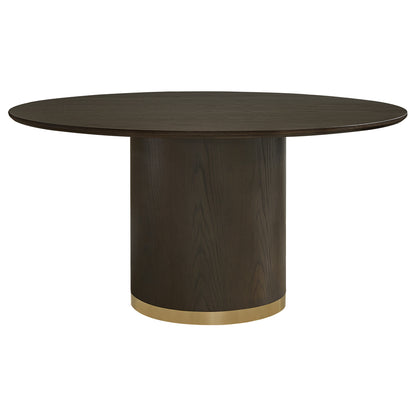 Eli Round Dining Table - 1.5m Smoked Oak