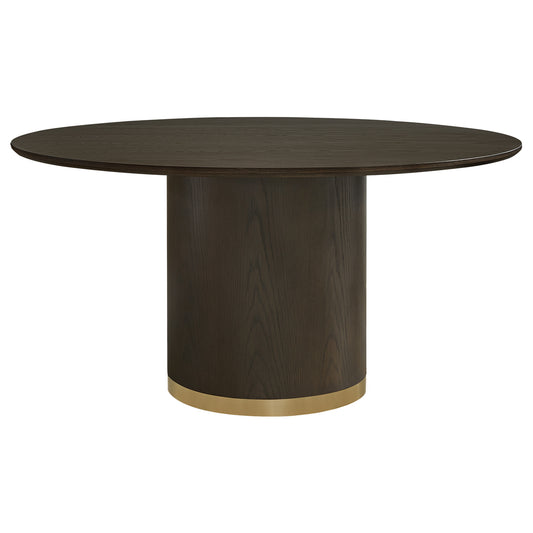 Eli Round Dining Table - 1.5m Smoked Oak